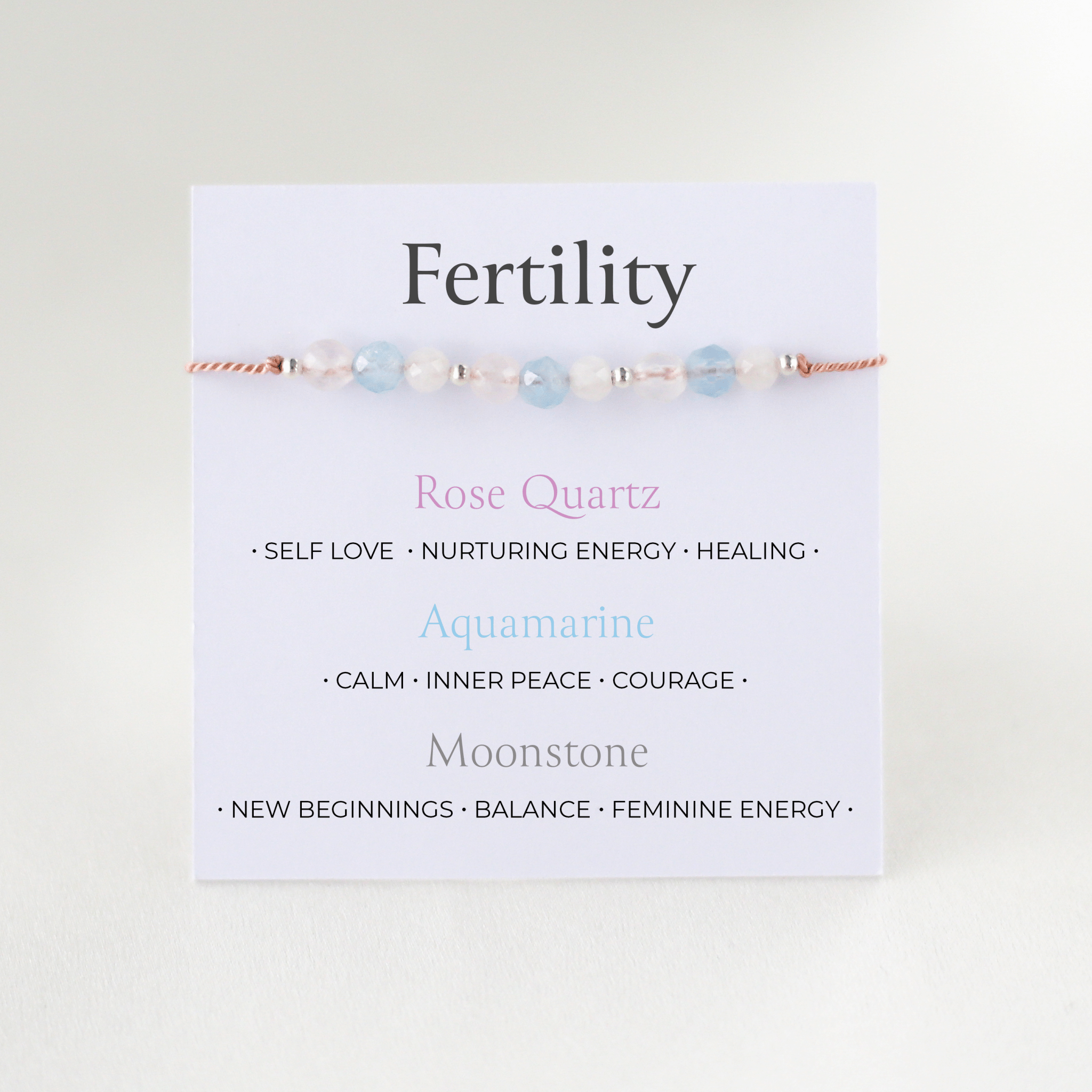 Dainty Fertility Cord Crystal Bracelet - Vinci Woman
