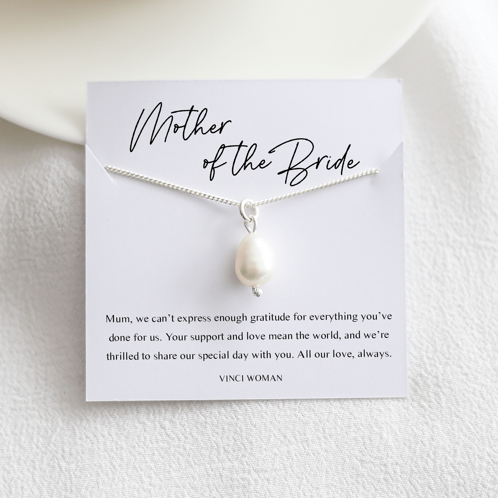 Mother Of The Bride Gift - Freshwater Pearl Necklace - Vinci Woman