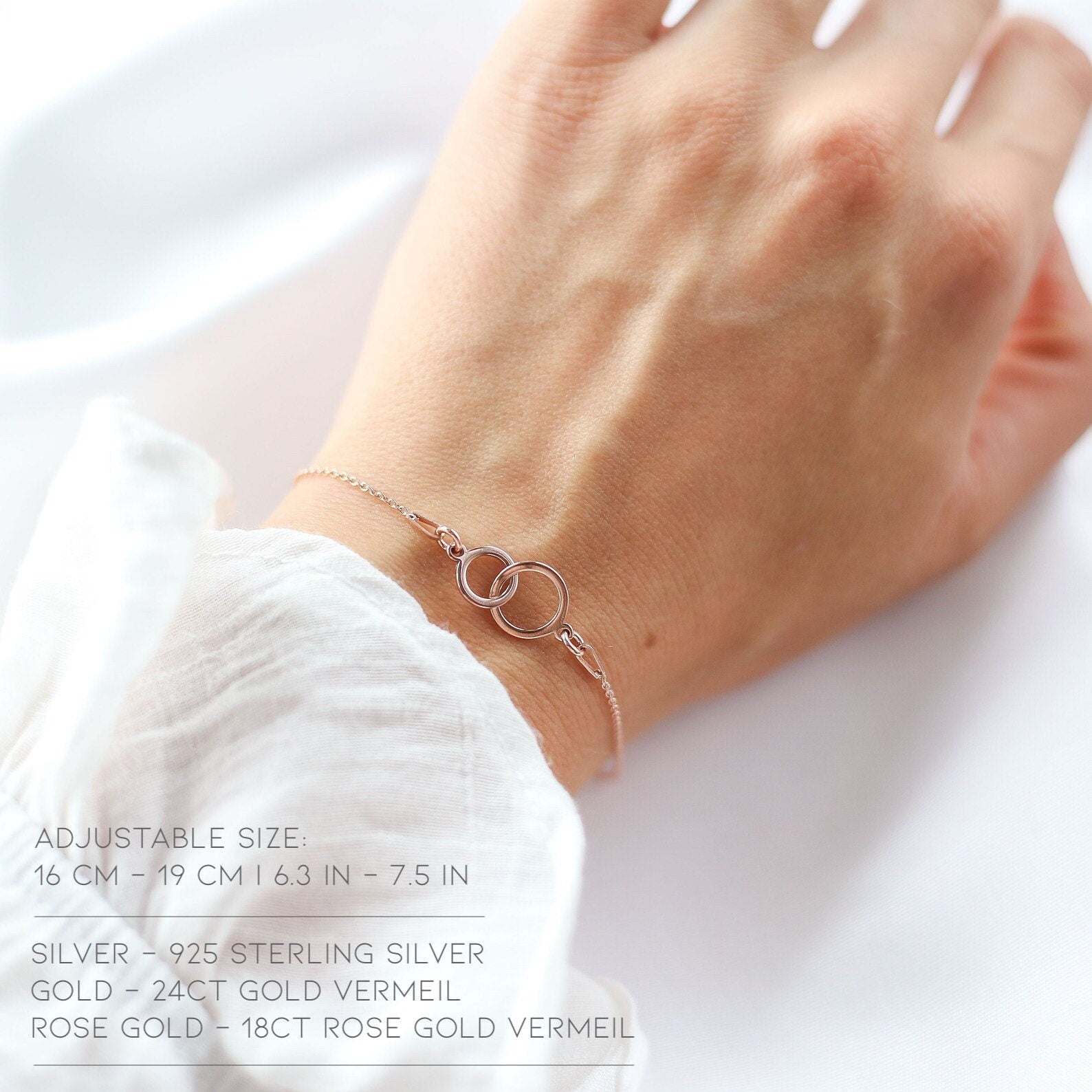 Daughter - in - Law Bracelet – Interlocking Circles Gift - Vinci Woman