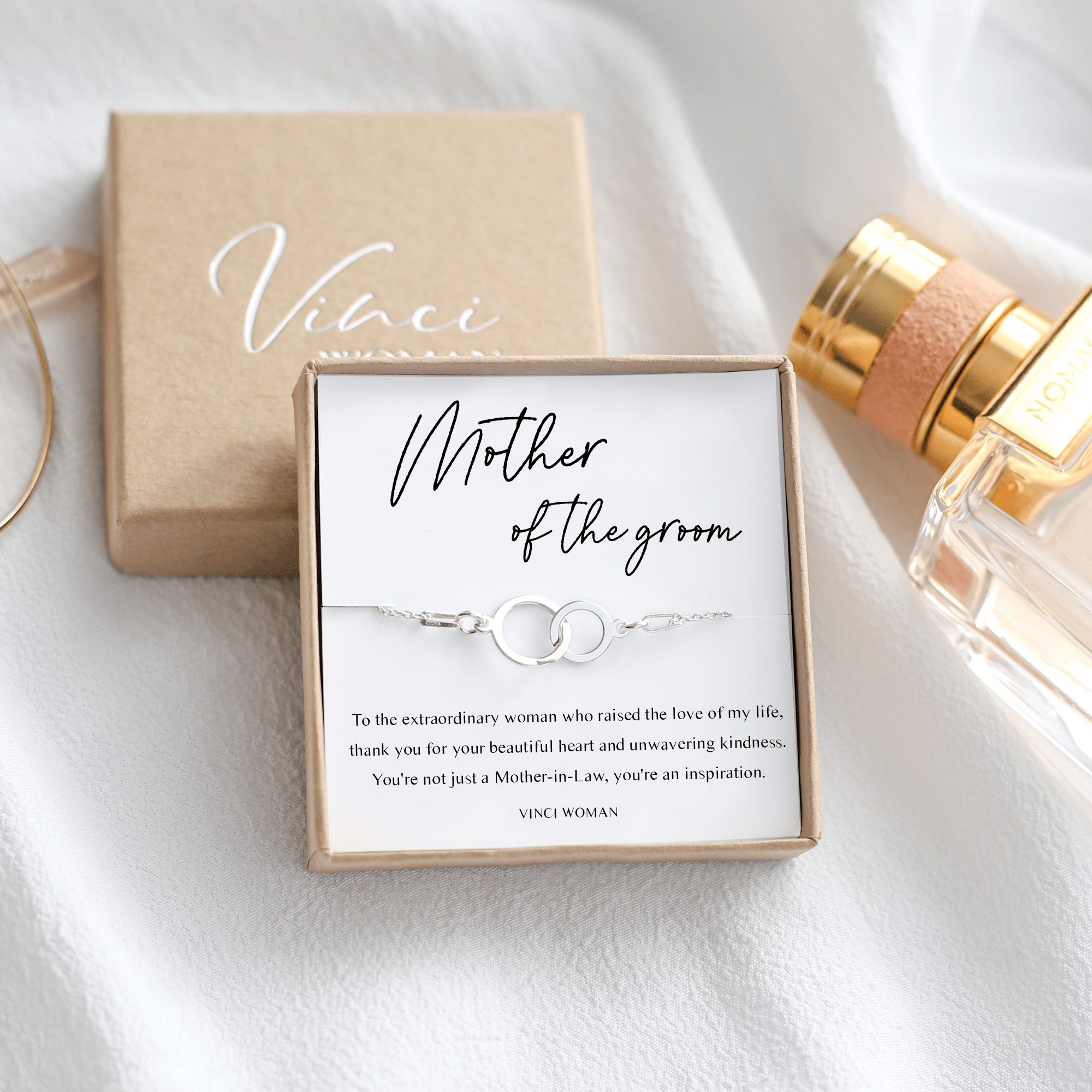 Mother of the Groom Bracelet – Interlocking Circles Wedding Gift - Vinci Woman