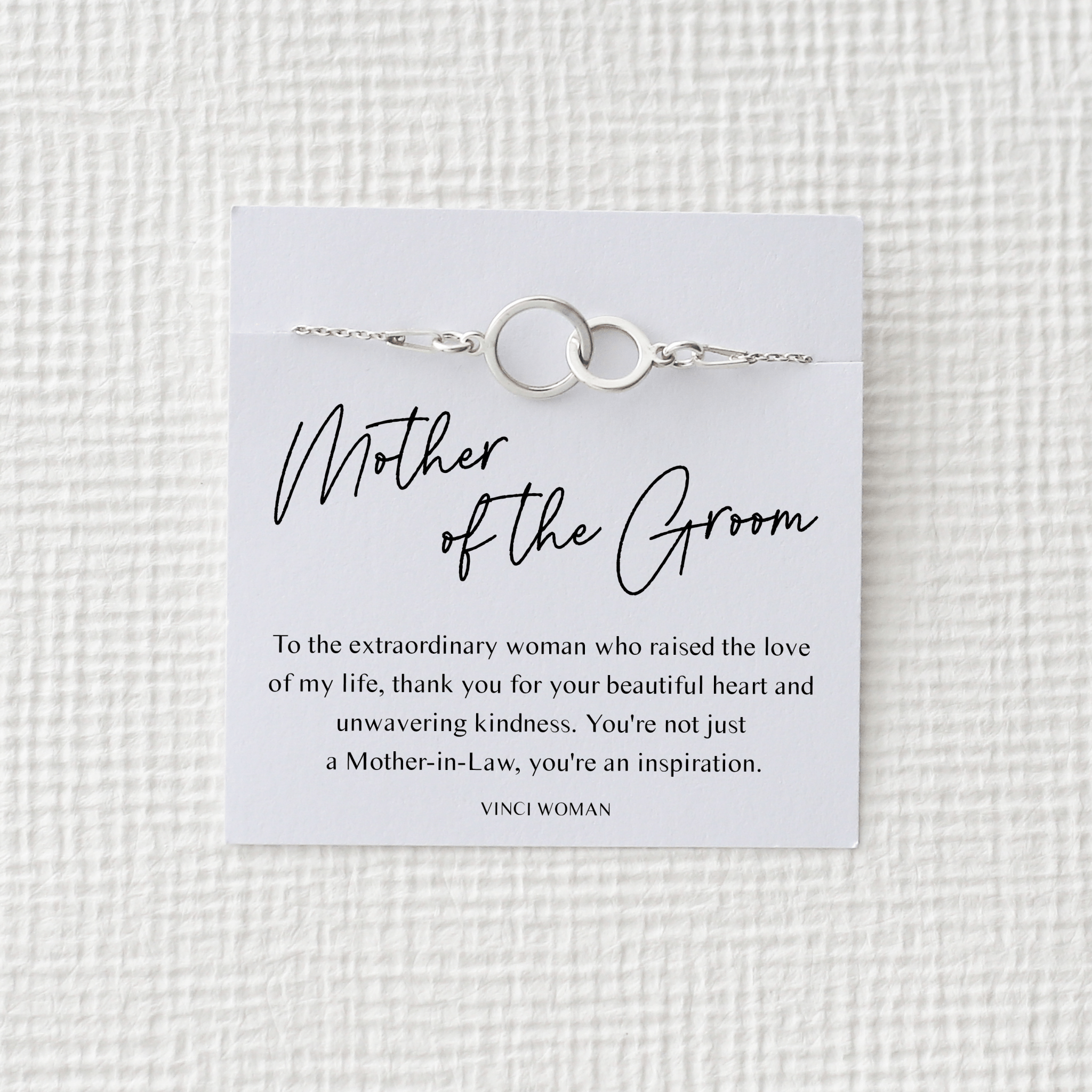 Mother of the Groom Bracelet – Interlocking Circles Wedding Gift - Vinci Woman