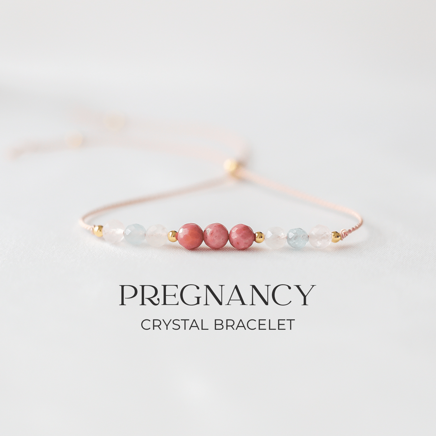 Pregnancy Support Crystal Cord Bracelet – Mom - to - Be Jewelry - Vinci Woman