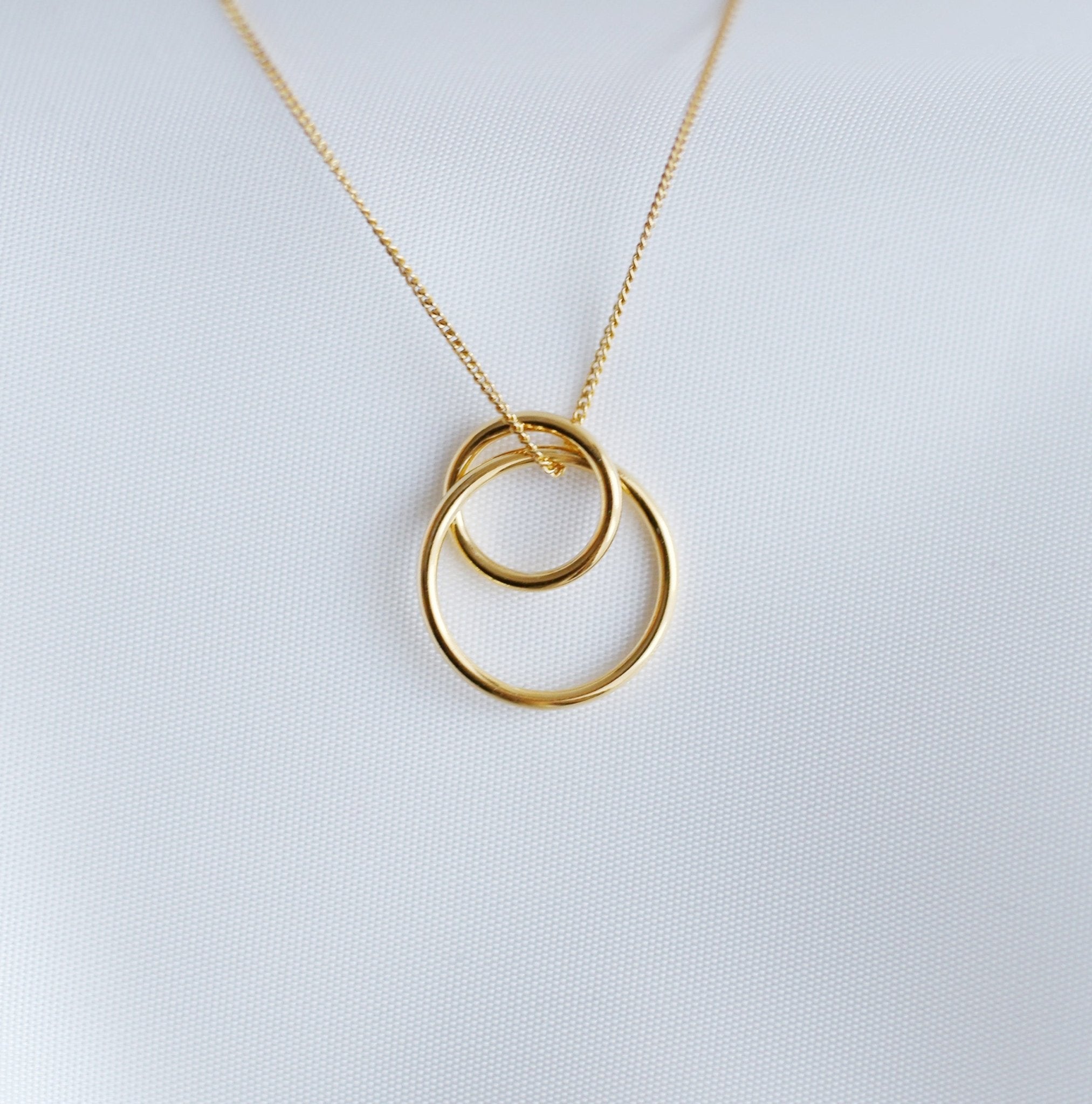 Interlocking Circle Necklace - Mother and Daughter Gift - Vinci Woman