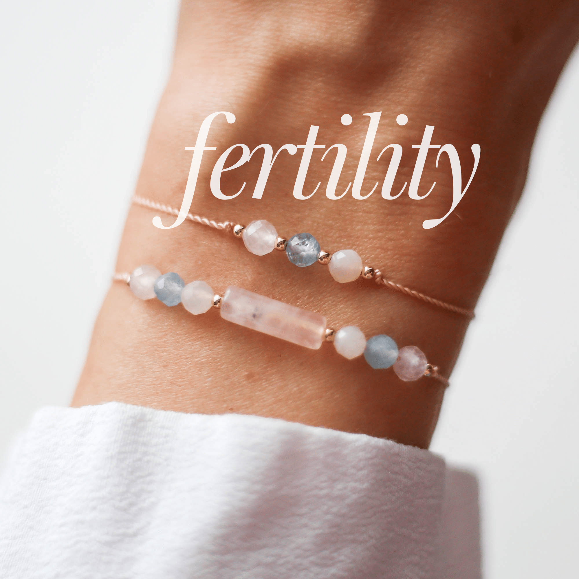 Dainty Fertility Cord Crystal Bracelet - Vinci Woman
