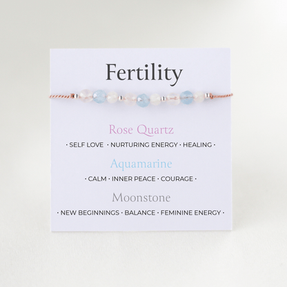 Dainty Fertility Cord Crystal Bracelet - Vinci Woman