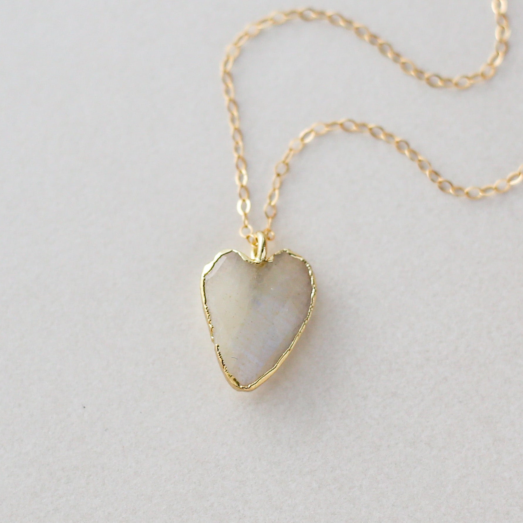 Heart Moonstone Necklace - Vinci Woman