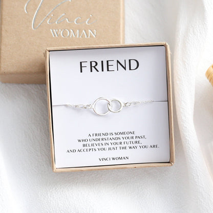 Friendship Bracelet – Interlocking Circles, Gift for Friend - Vinci Woman