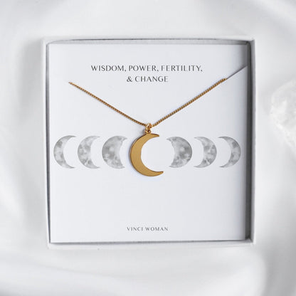 Moon Necklace - Wisdom, Power, Fertility & Change - Vinci Woman