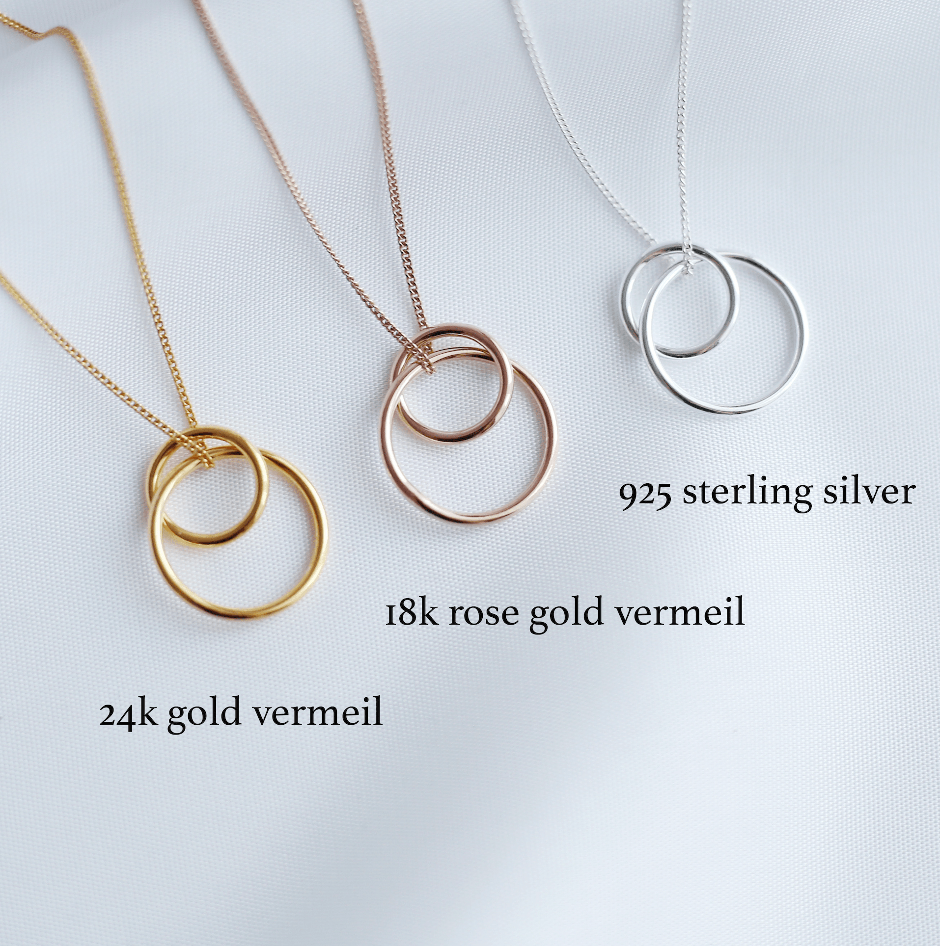 Interlocking Circle Necklace - Mother and Daughter Gift - Vinci Woman