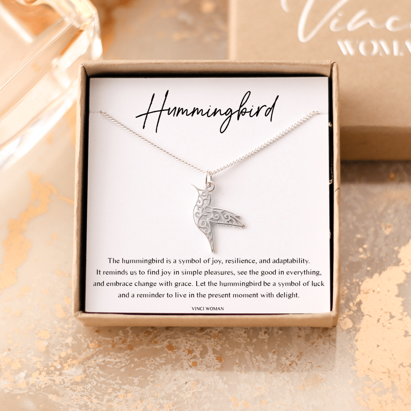 Hummingbird Necklace Gift - Vinci Woman