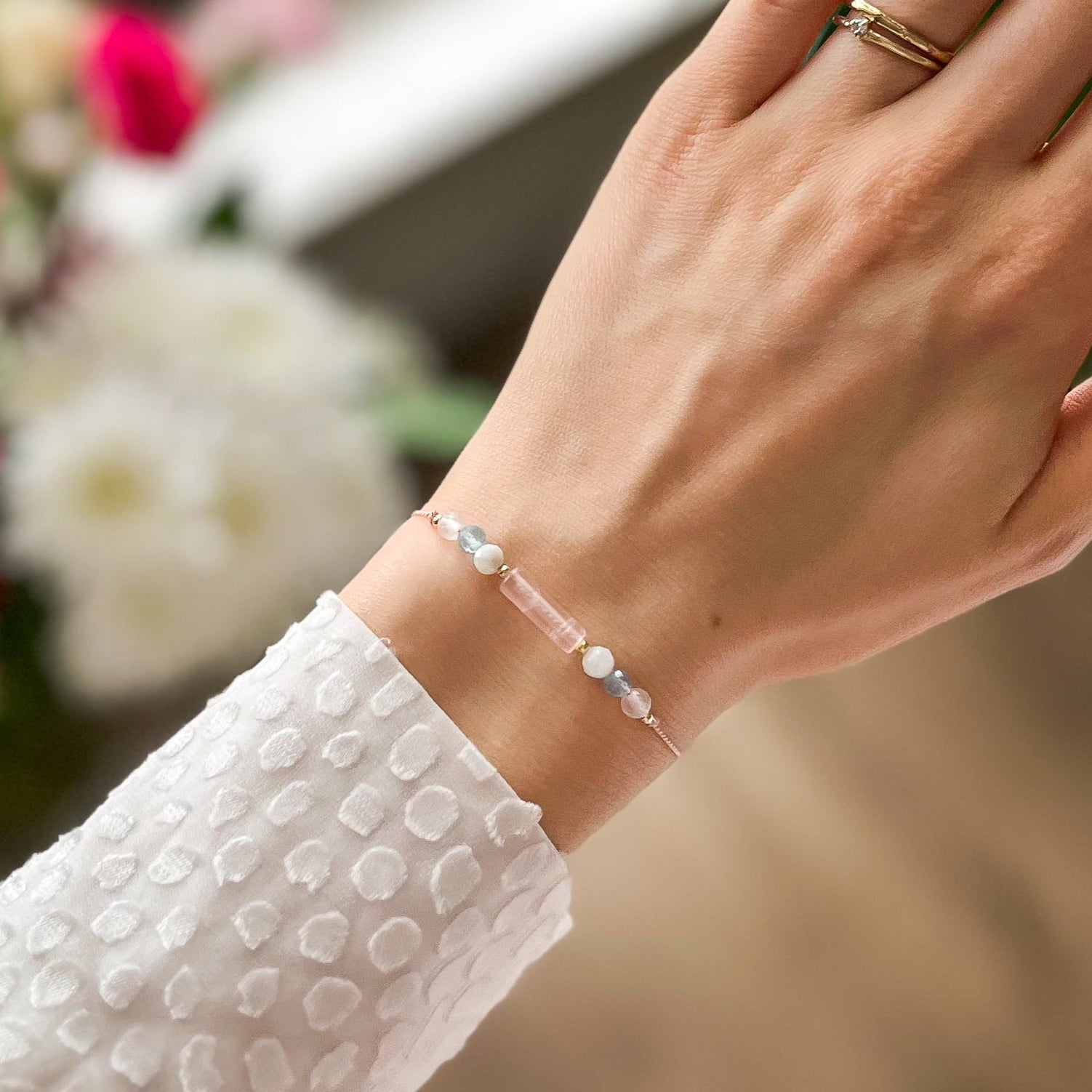 Dainty Fertility Cord Crystal Bracelet - Vinci Woman