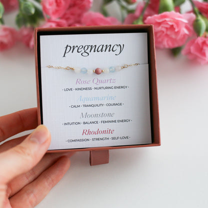 Pregnancy Chain Bracelet - Gift for Mum - to - Be - Vinci Woman