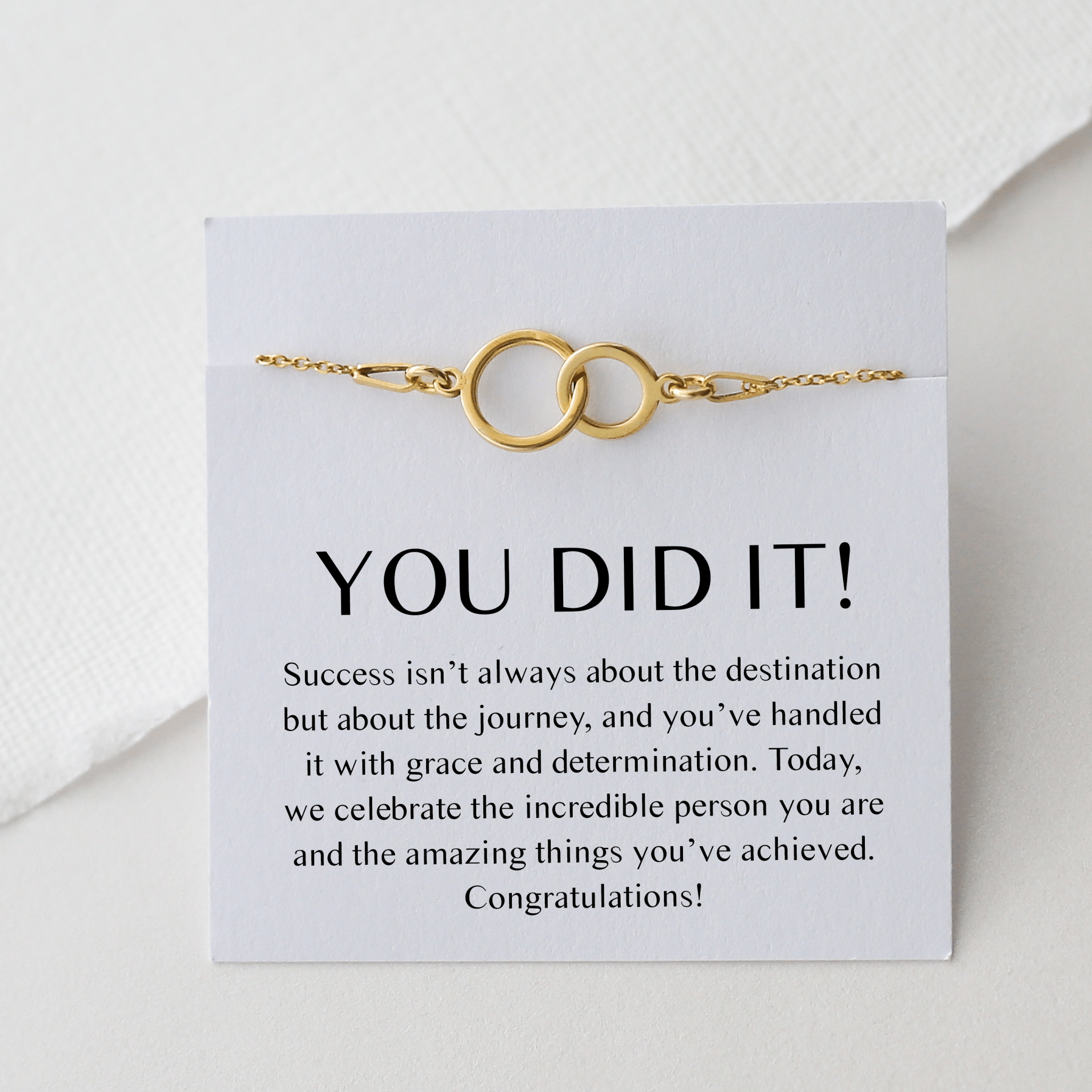 You Did It Bracelet – Congratulations Gift For Her - Vinci Woman