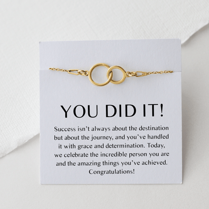 You Did It Bracelet – Congratulations Gift For Her - Vinci Woman