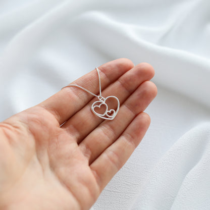 Double Heart Necklace - Vinci Woman