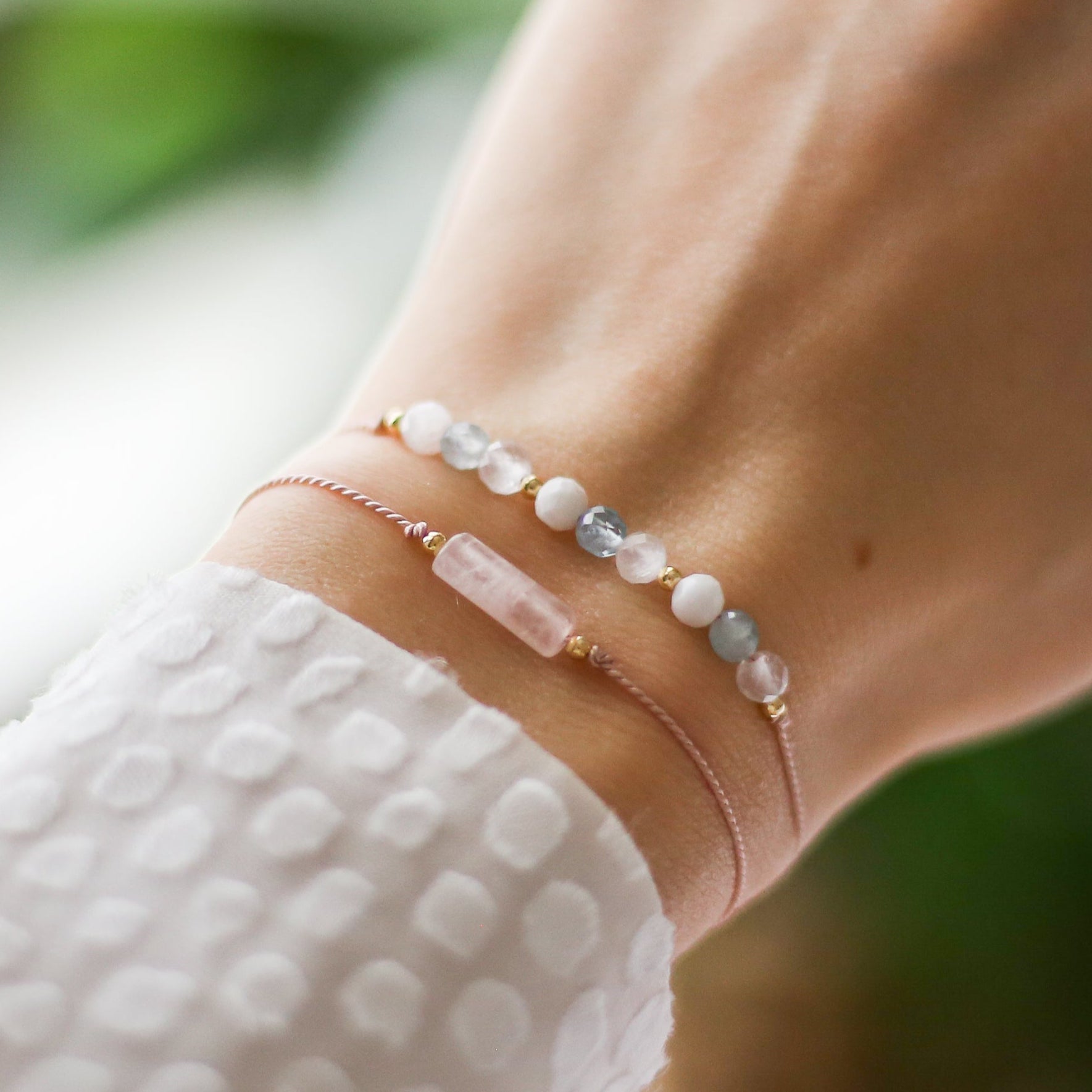Dainty Fertility Cord Crystal Bracelet - Vinci Woman