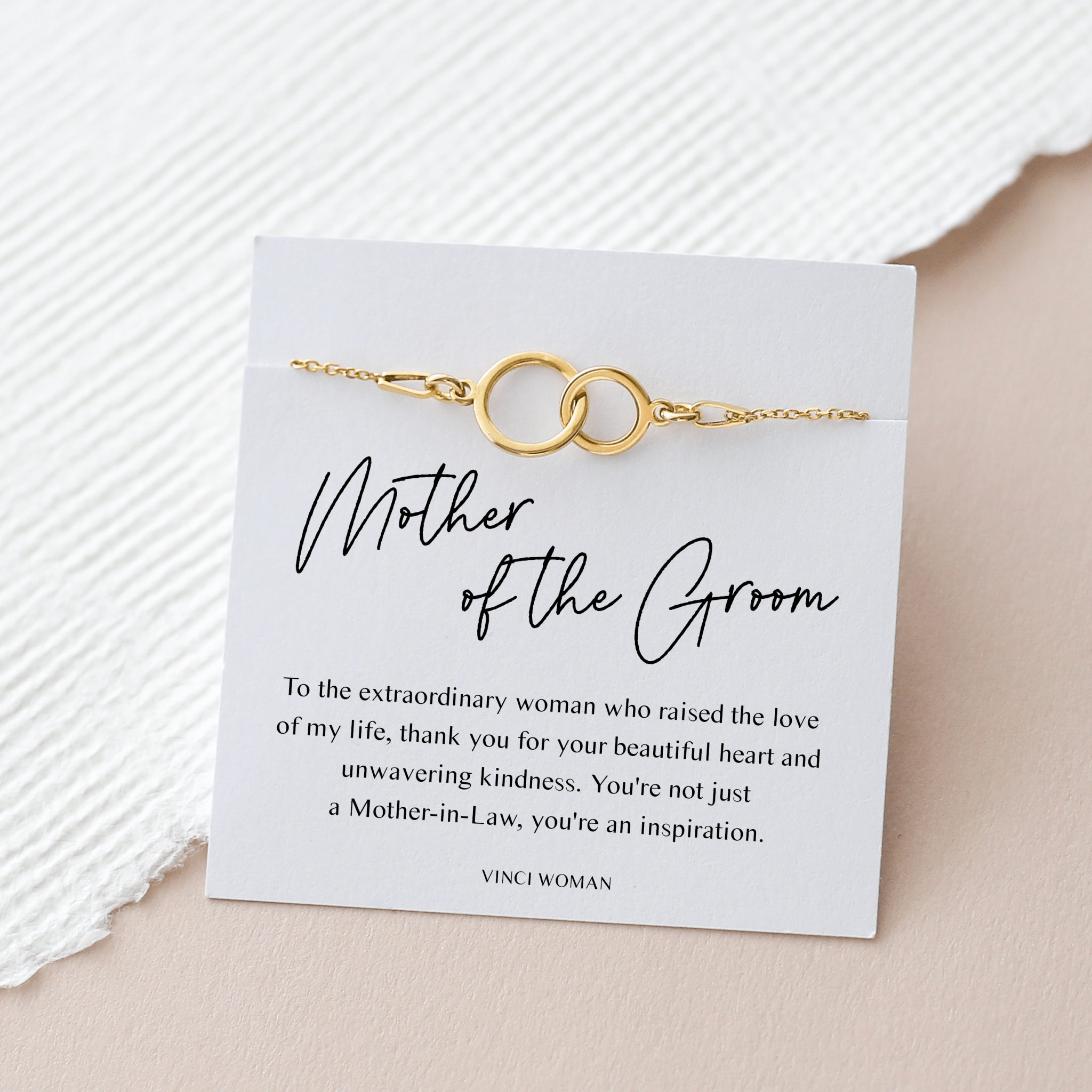 Mother of the Groom Bracelet – Interlocking Circles Wedding Gift - Vinci Woman