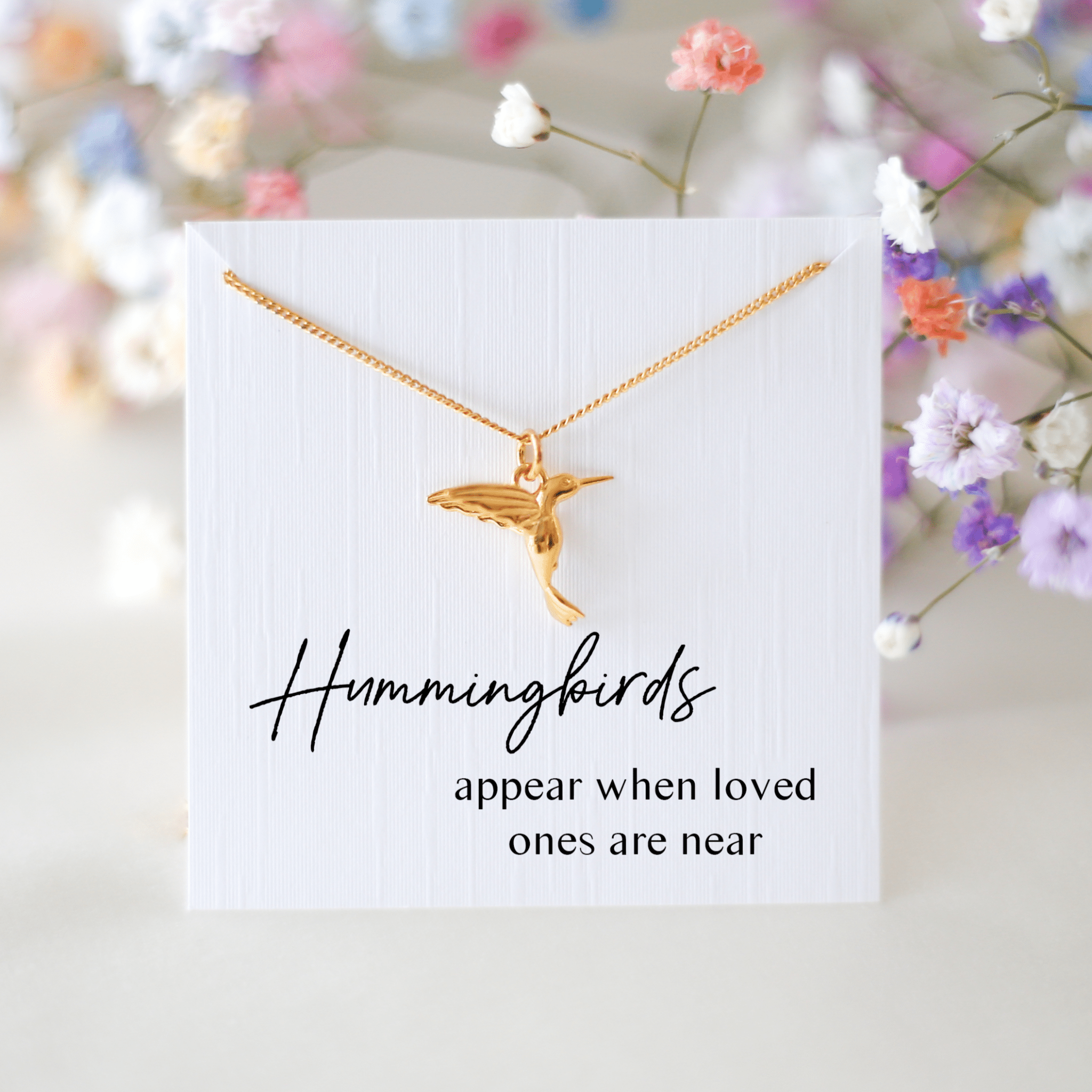 Gift For Loss - Hummingbird Necklace - Vinci Woman