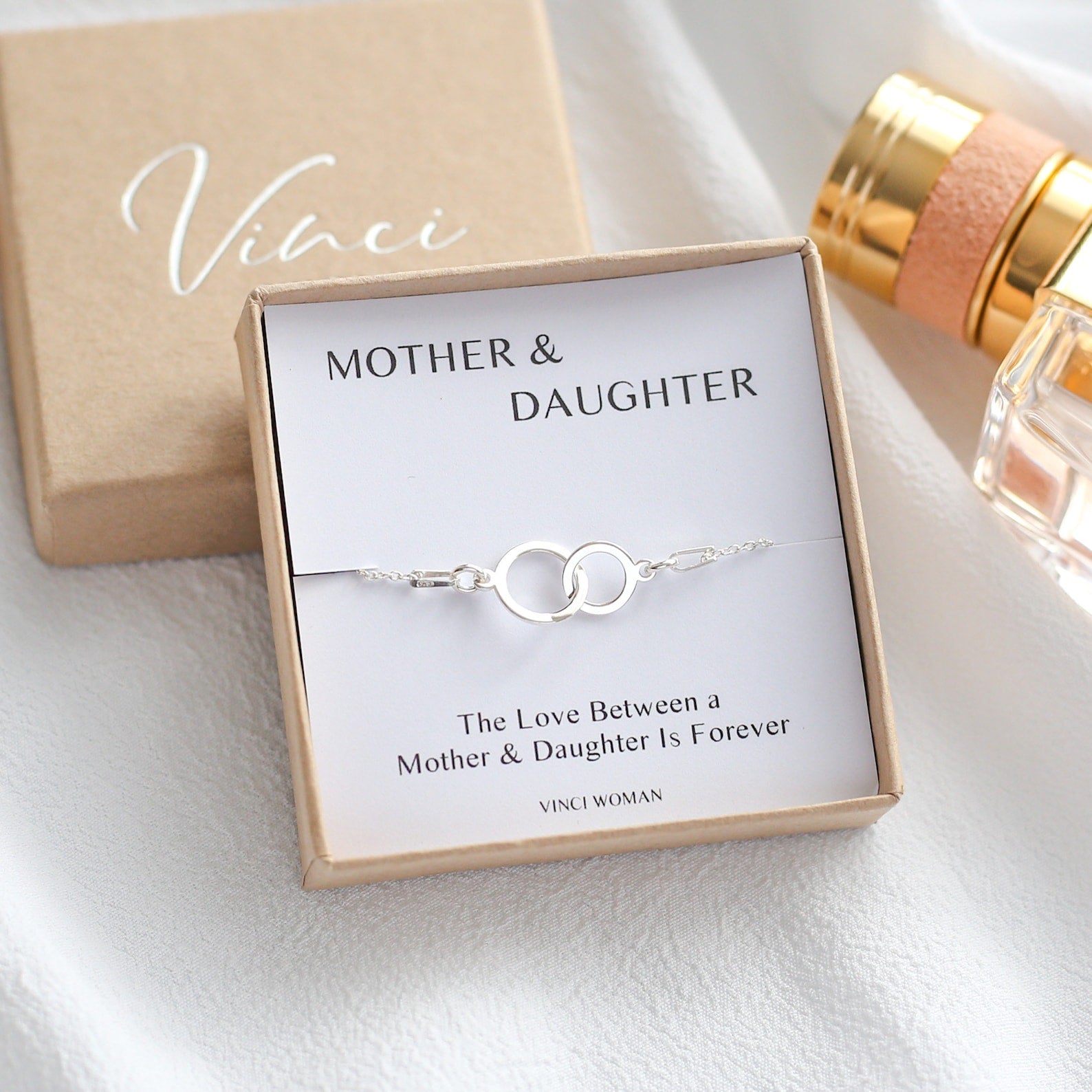 Mother & Daughter Bracelet – Interlocking Circles - Vinci Woman