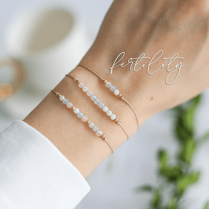 Dainty Fertility Cord Crystal Bracelet - Vinci Woman