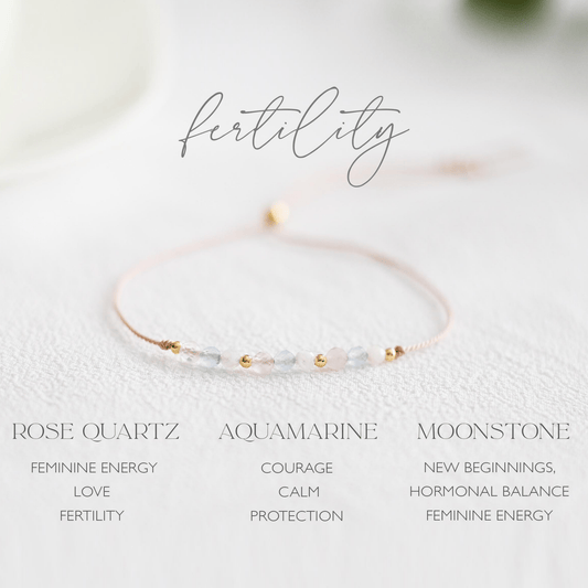 Dainty Fertility Cord Crystal Bracelet - Vinci Woman