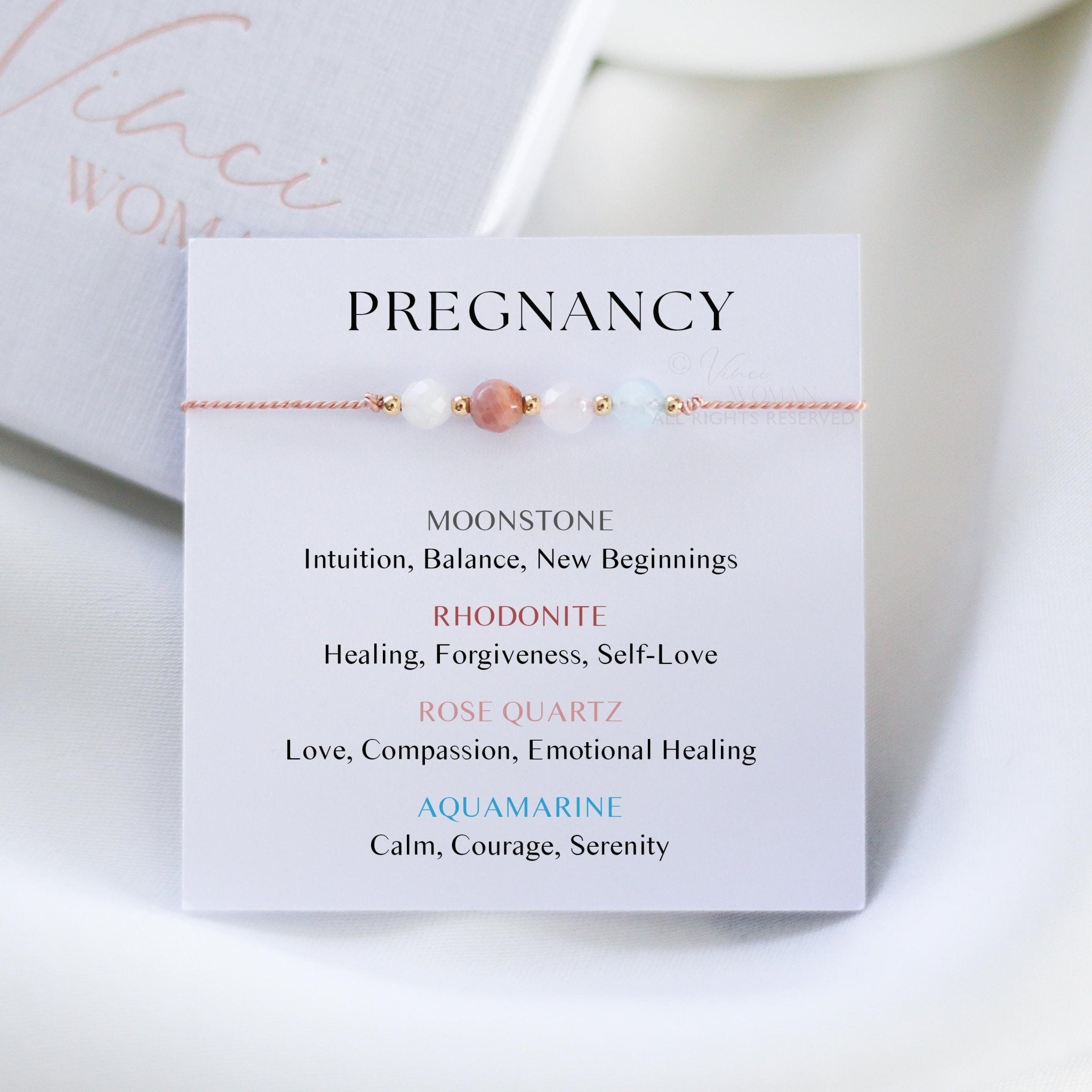 Pregnancy Gift – Support Crystal Cord Bracelet for Mums - to - Be - Vinci Woman