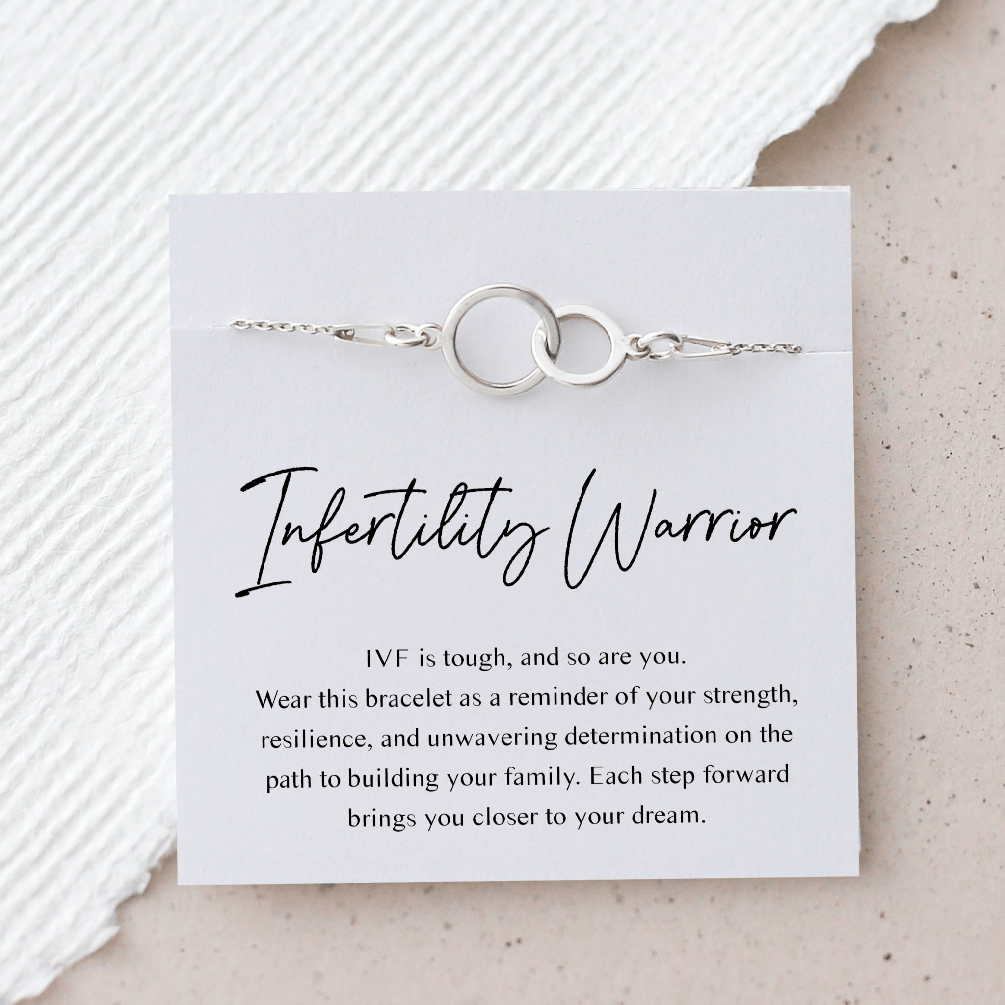 Infertility Warrior Bracelet – Interlocking Circles TTC Support Gift - Vinci Woman
