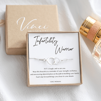 Infertility Warrior Bracelet – Interlocking Circles TTC Support Gift - Vinci Woman