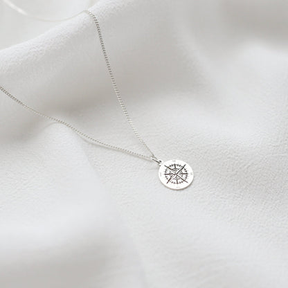 Compass Wanderlust Sterling Silver Necklace - Vinci Woman