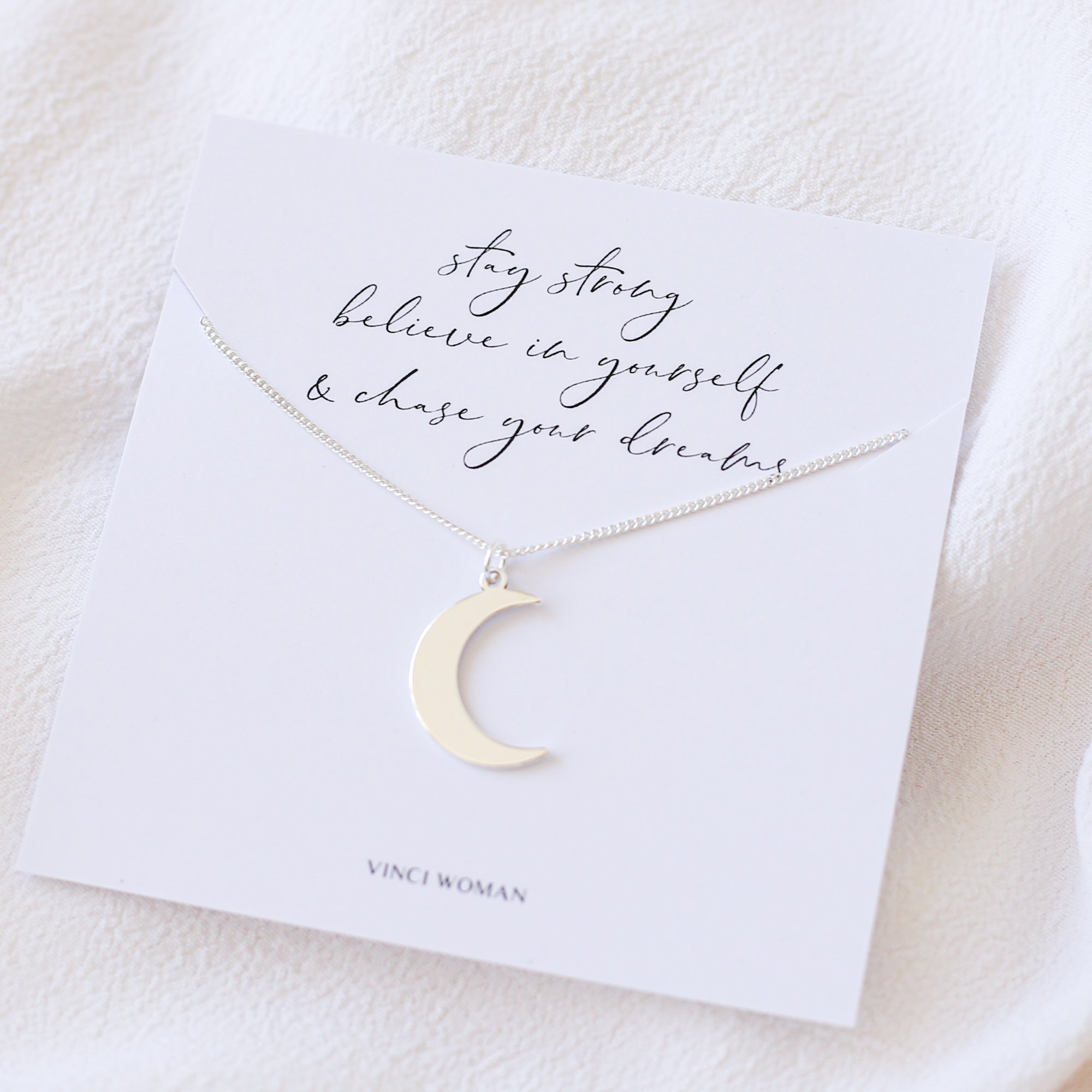 Moon Necklace - Stay Strong Gift - Vinci Woman