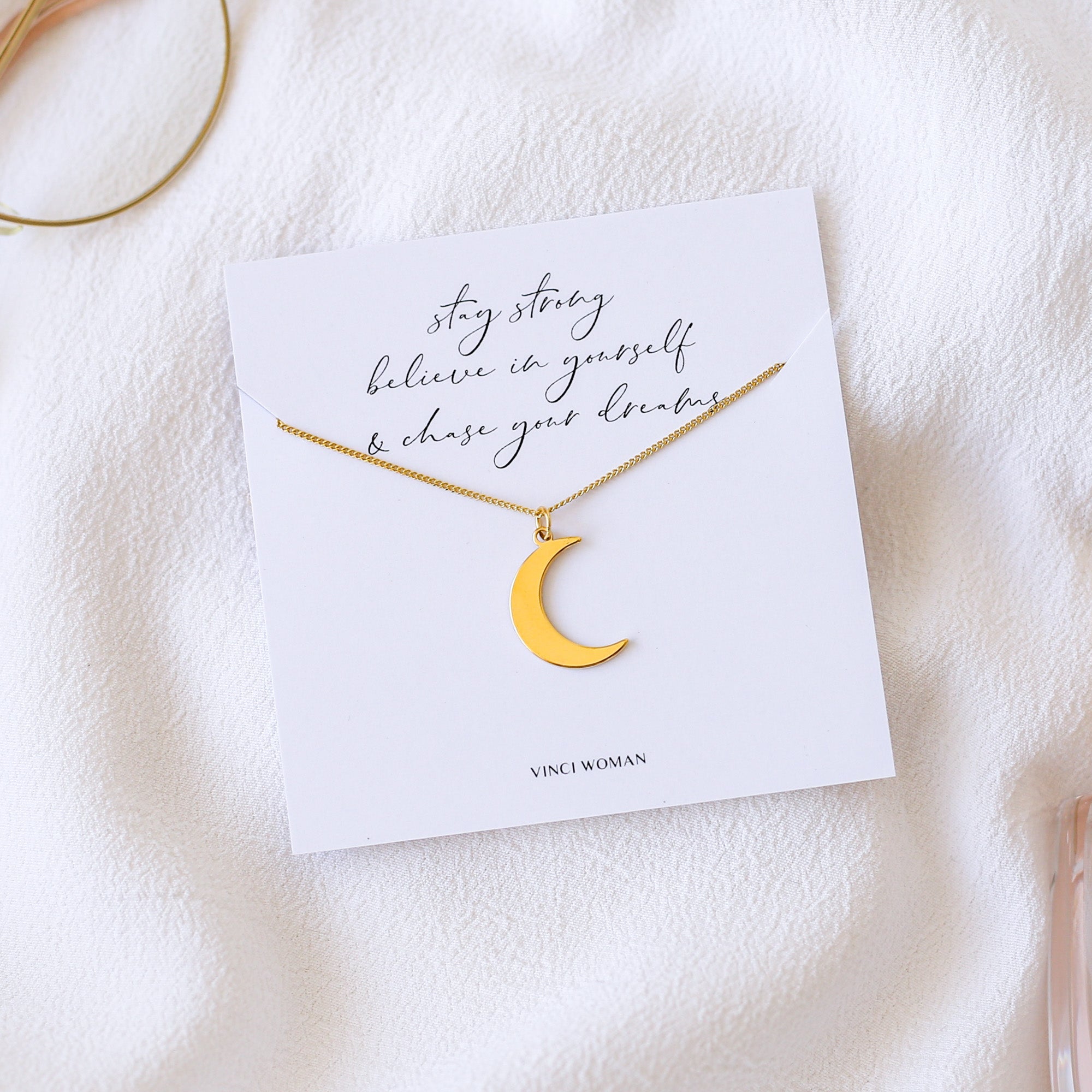 Moon Necklace - Stay Strong Gift - Vinci Woman