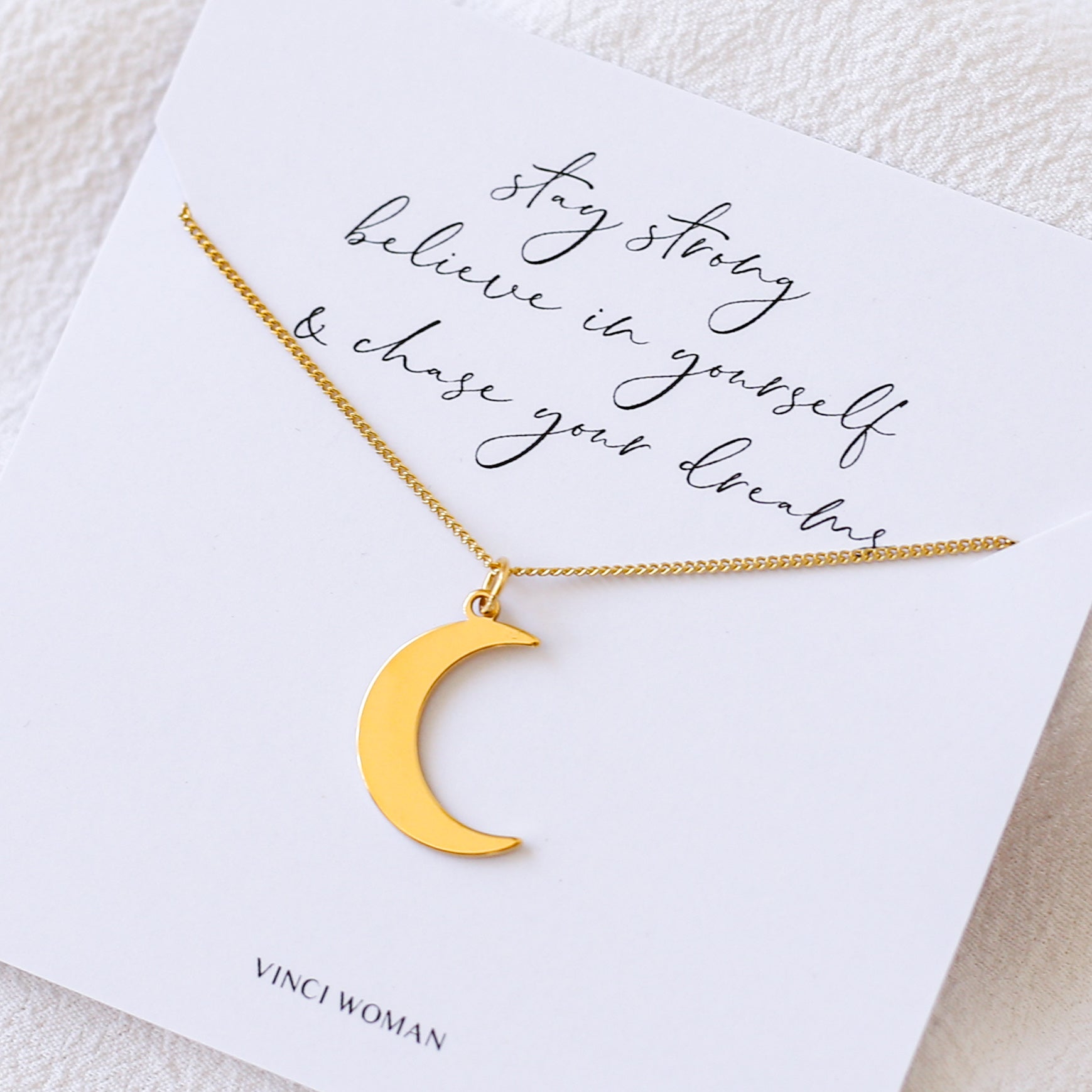 Moon Necklace - Stay Strong Gift - Vinci Woman
