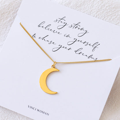 Moon Necklace - Stay Strong Gift - Vinci Woman