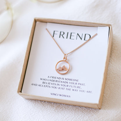 Gift For Friend - Mountain Necklace - Vinci Woman