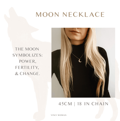Moon Necklace - Wisdom, Power, Fertility & Change - Vinci Woman