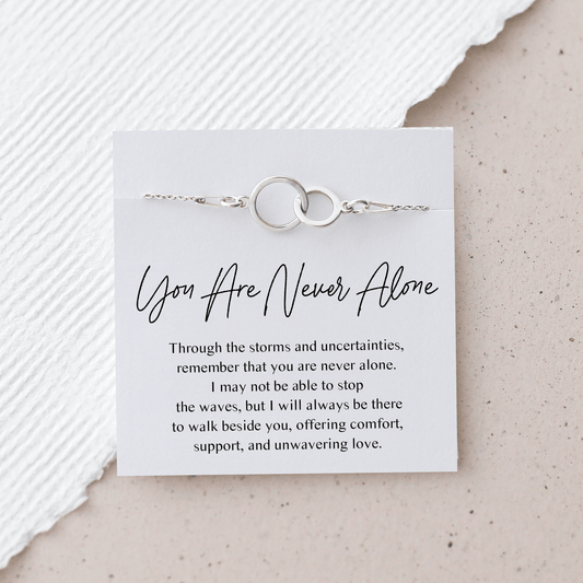 You Are Not Alone Bracelet – Interlocking Circles Gift of Support - Vinci Woman
