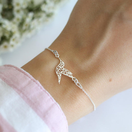 Hummingbird Bracelet - 925 Sterling Silver - Vinci Woman