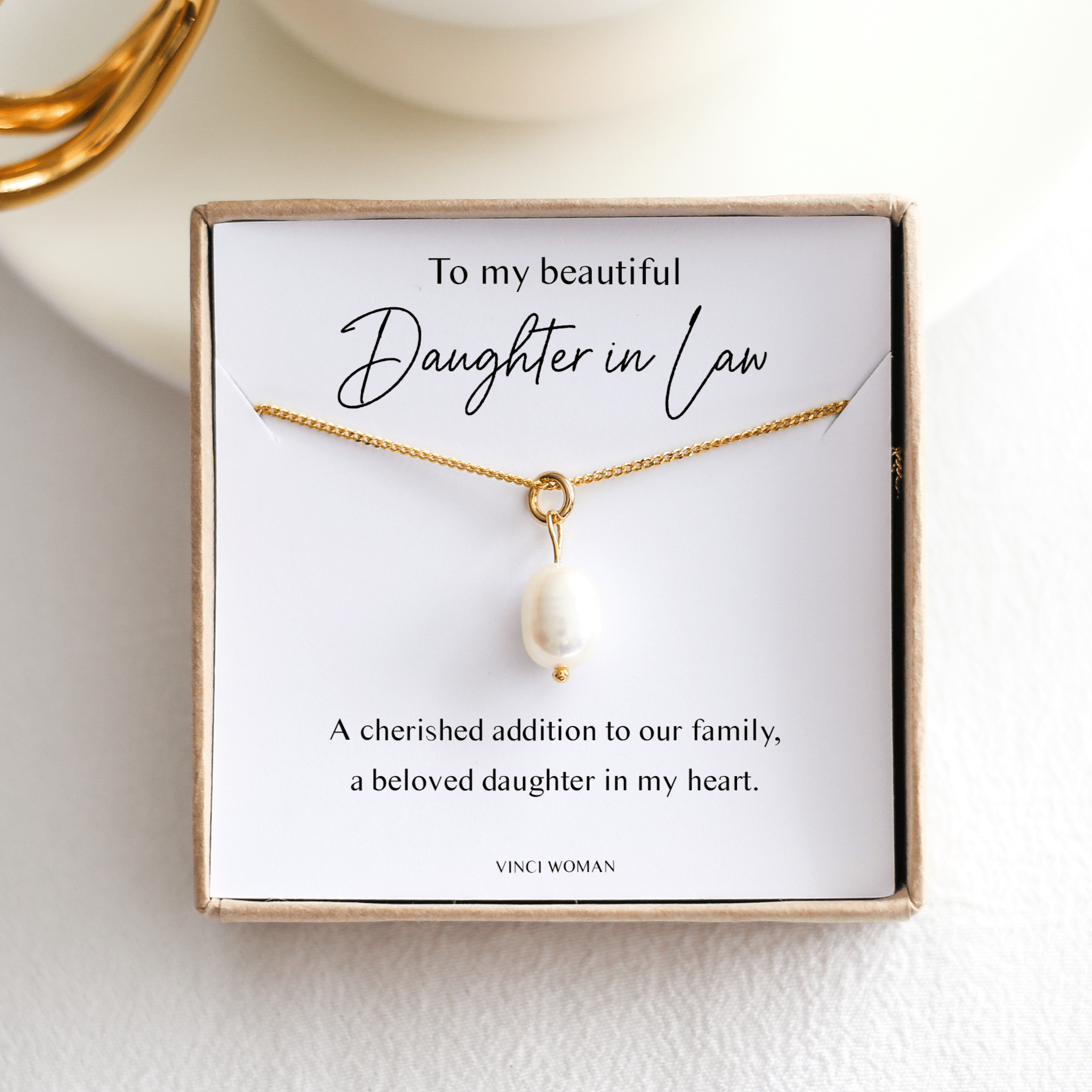 Daughter - In - Law Gift - Freshwater Pearl Necklace - Vinci Woman