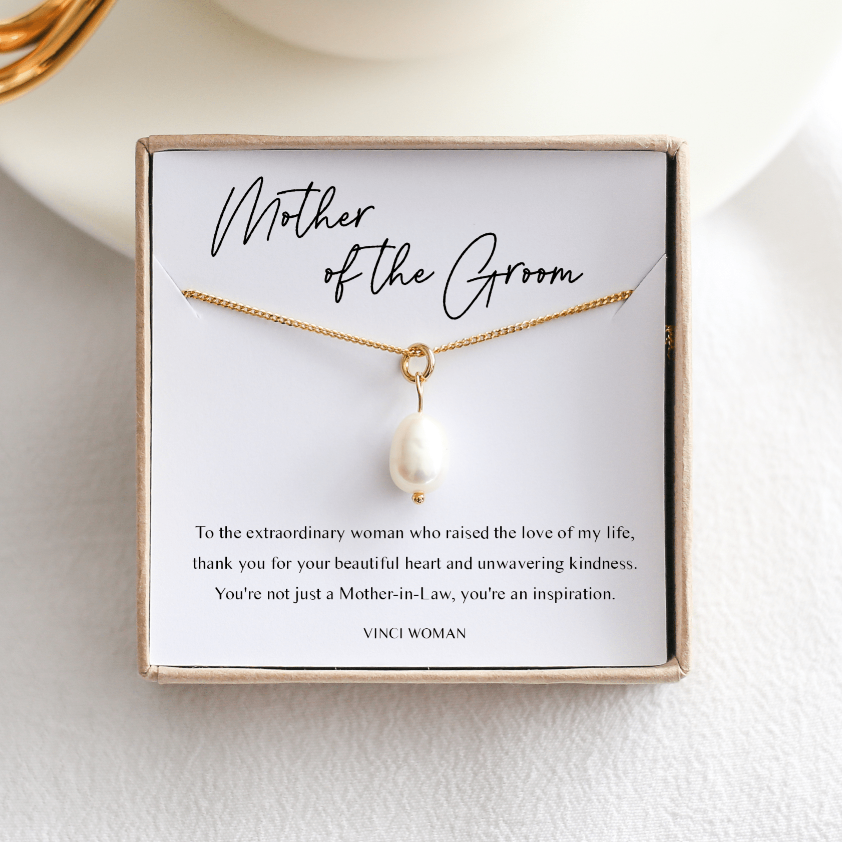 Mother Of The Groom Gift - Freshwater Pearl Necklace - Vinci Woman