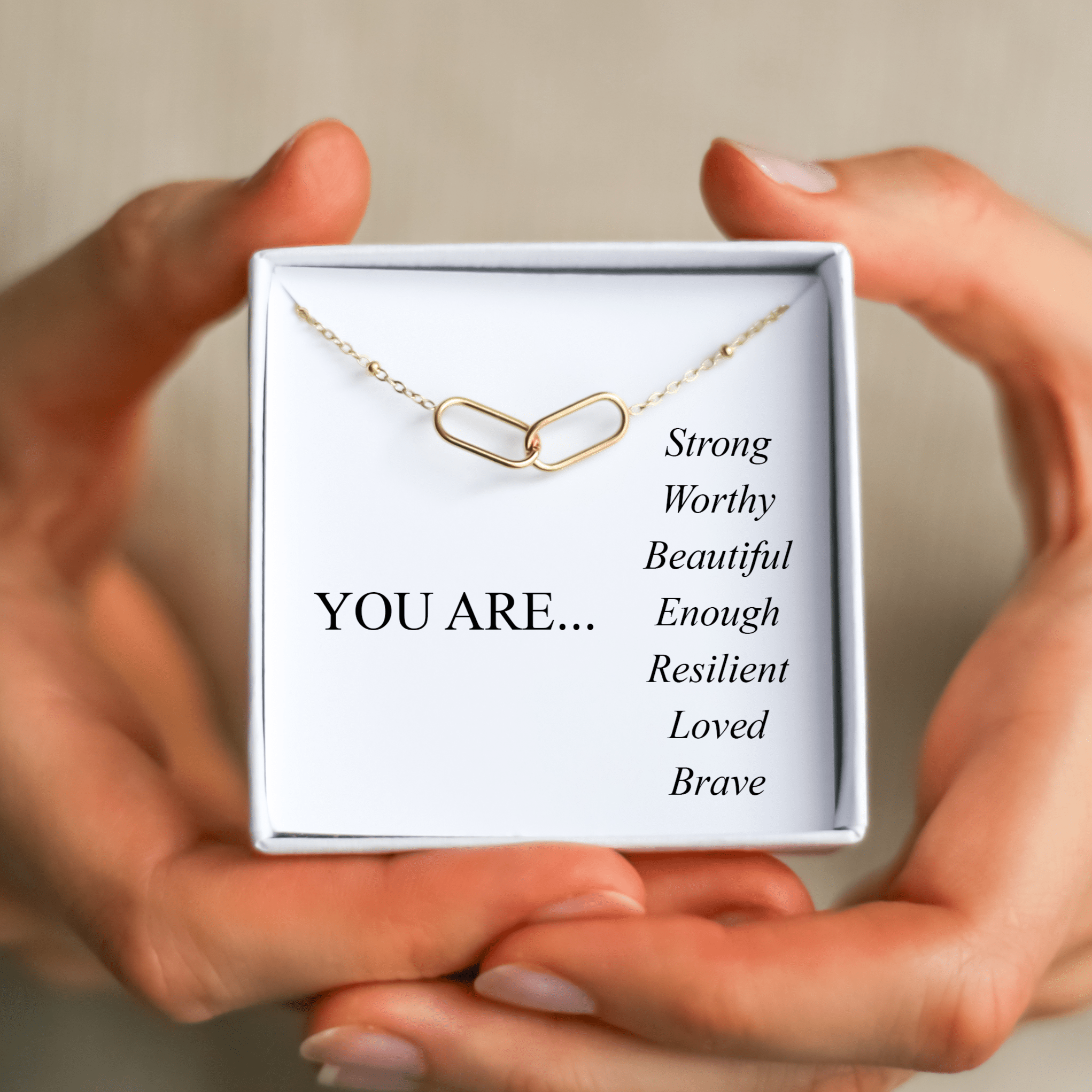 You Are Enough - Interlocking Necklace - Vinci Woman