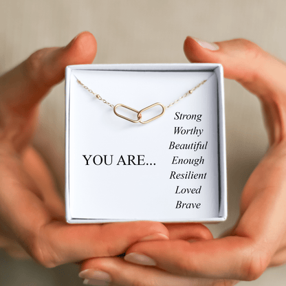 You Are Enough - Interlocking Necklace - Vinci Woman