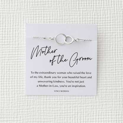 Mother of the Groom Bracelet – Interlocking Circles Wedding Gift - Vinci Woman