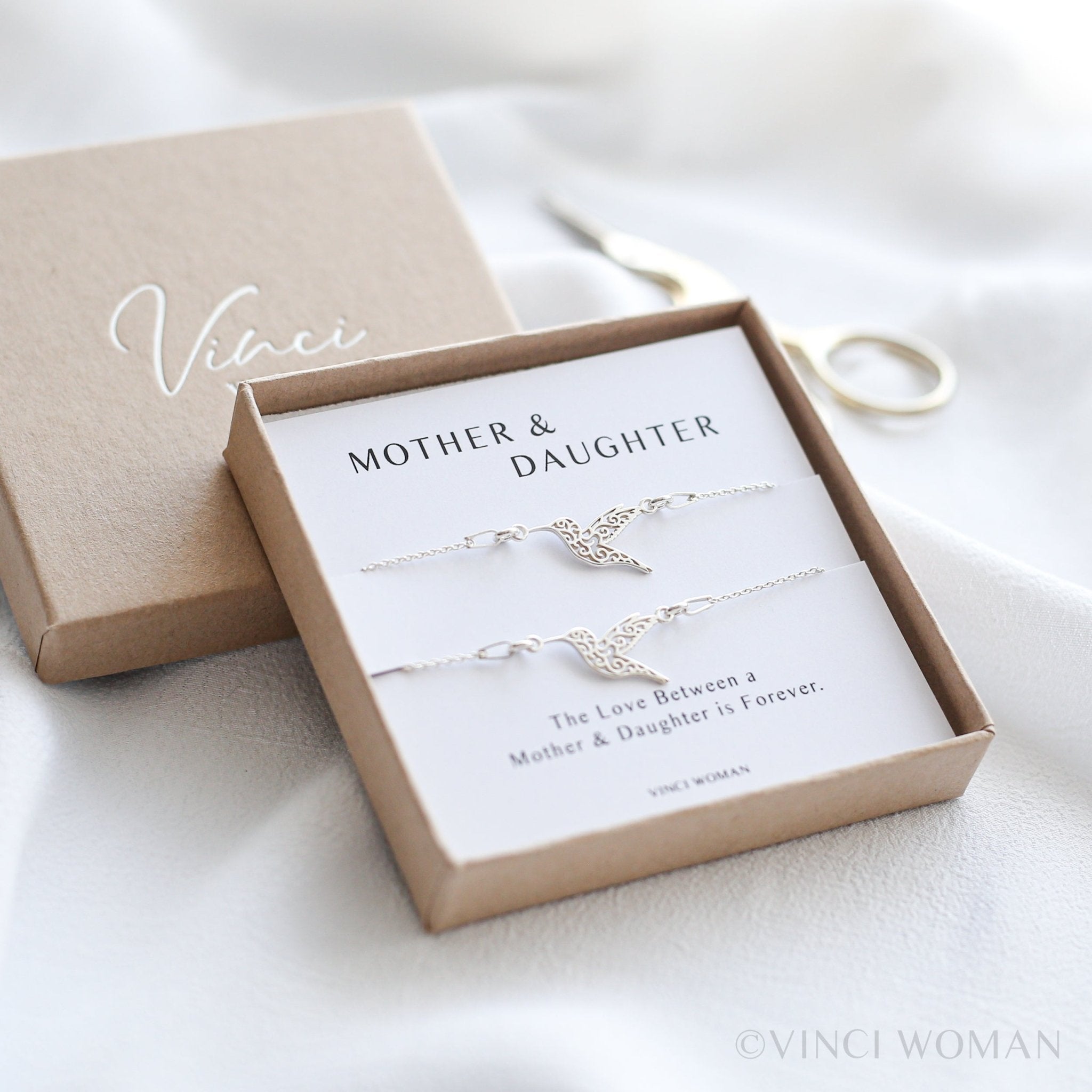 Mother & Daughter Gift – Hummingbird Bracelet Set - Vinci Woman