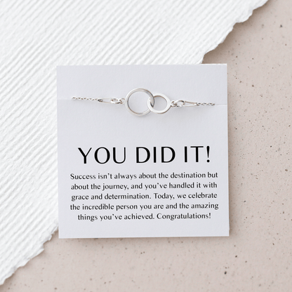 You Did It Bracelet – Congratulations Gift For Her - Vinci Woman